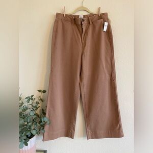 Gap | High Rise Wide Leg Cropped Woven Pants, Size 12